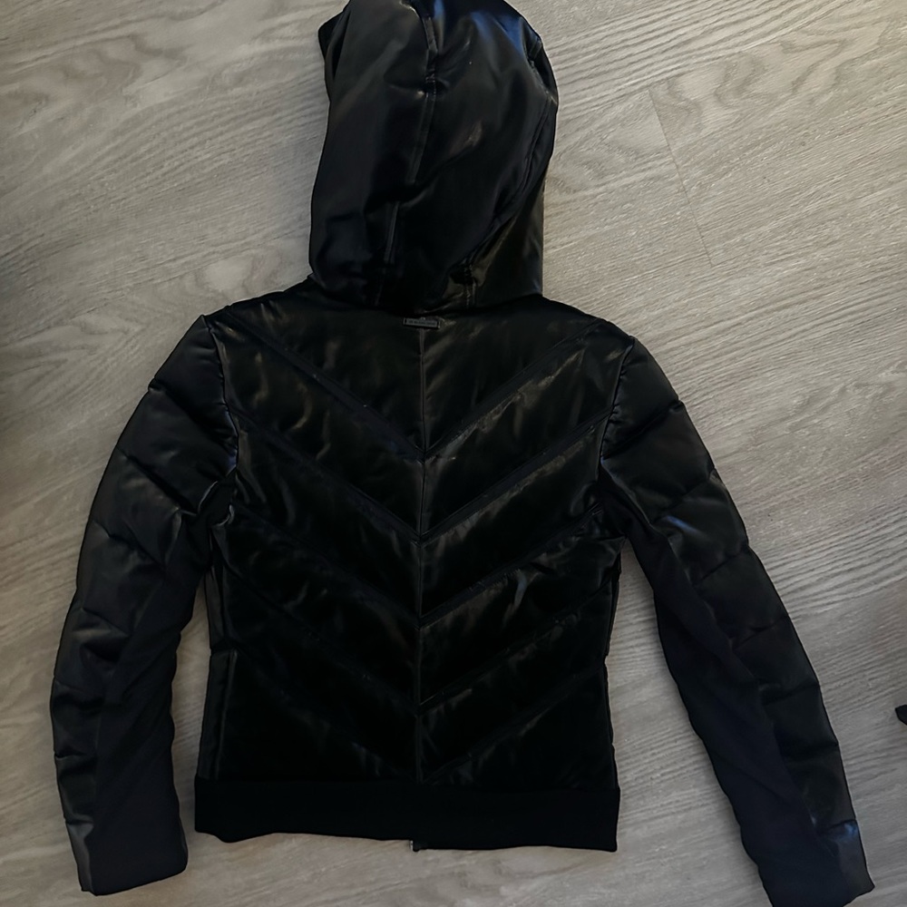 BLANC NOIR Women's Black Hooded Jacket Size XS